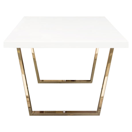 Mirage White Rectangular Dining Table - Ornate Home