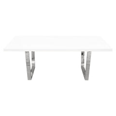 Mirage White Rectangular Dining Table - Ornate Home