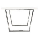 Mirage White/Silver Rectangular Dining Table - Ornate Home