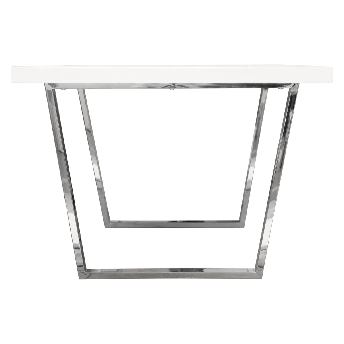 Mirage White/Silver Rectangular Dining Table - Ornate Home