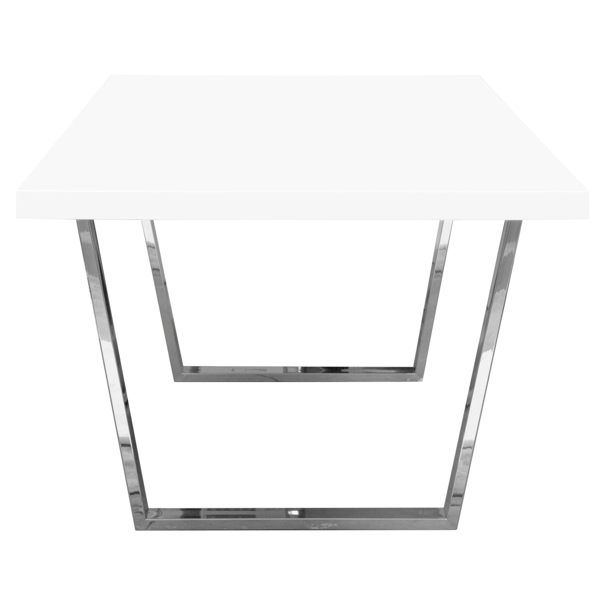 Mirage White/Silver Rectangular Dining Table - Ornate Home