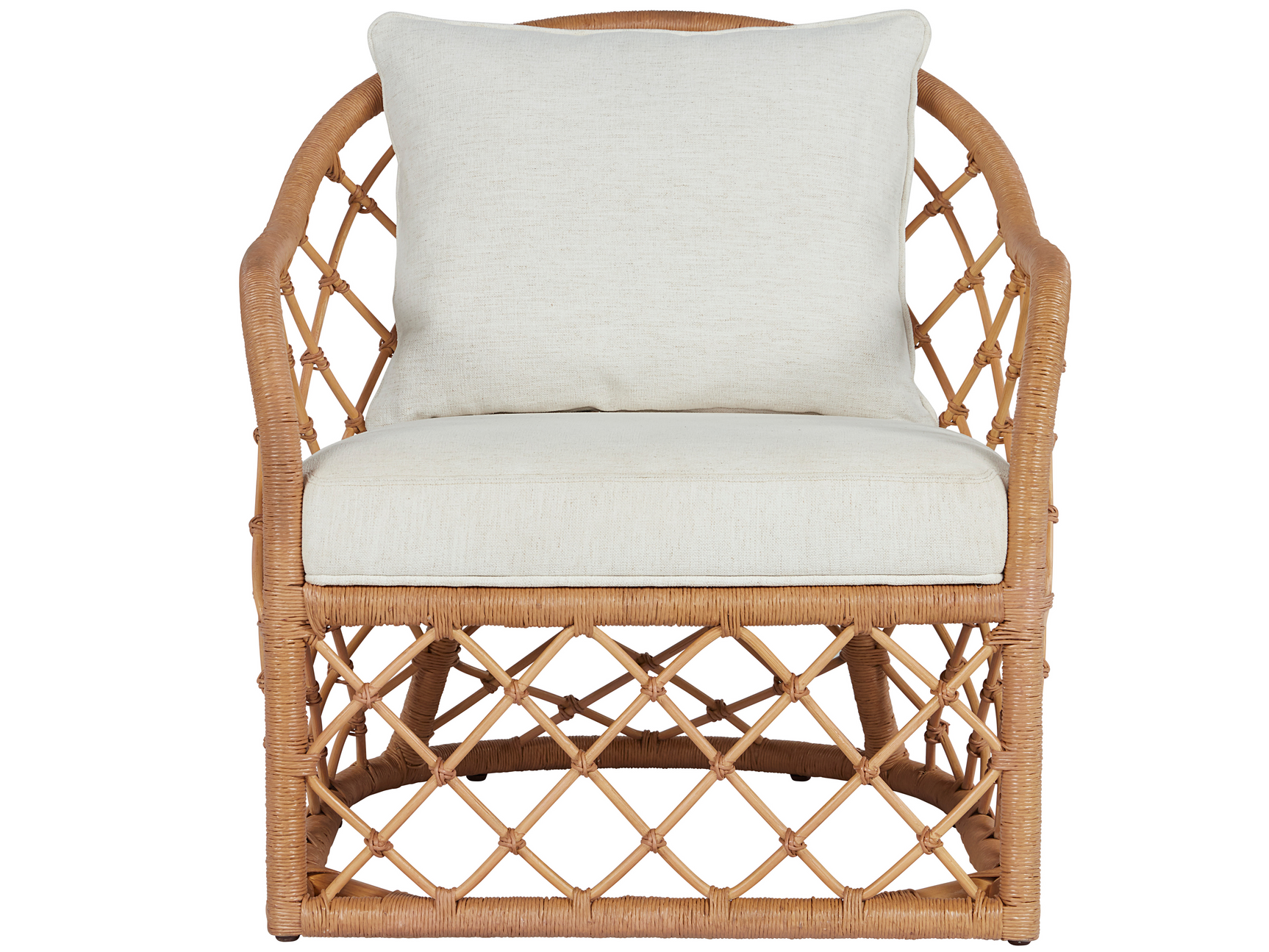 Miramar Nomad Snow/Natural Rattan Accent Chair - Ornate Home