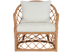 Miramar Nomad Snow/Natural Rattan Accent Chair - Ornate Home