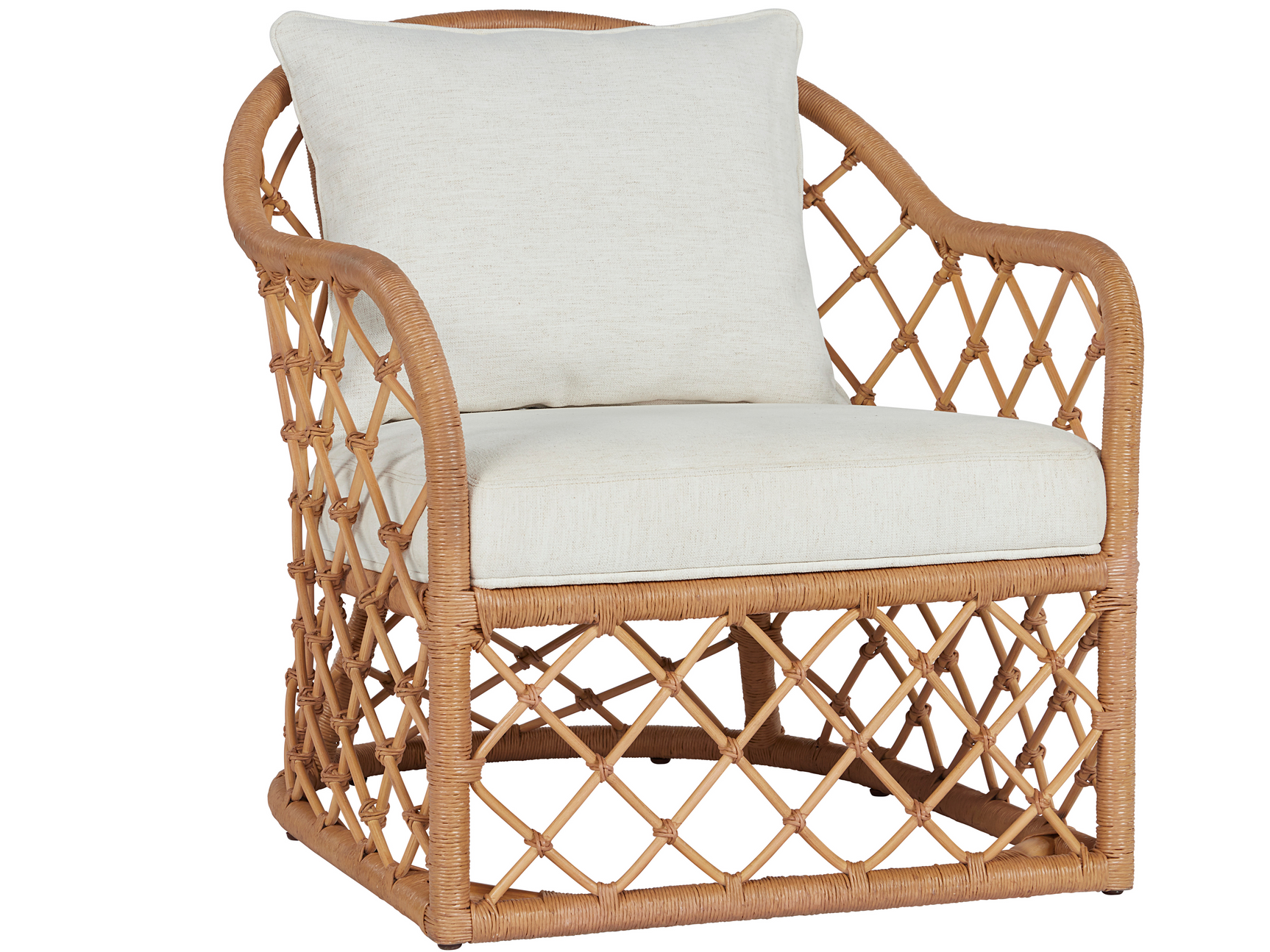 Miramar Nomad Snow/Natural Rattan Accent Chair - Ornate Home