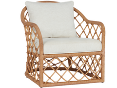 Miramar Nomad Snow/Natural Rattan Accent Chair - Ornate Home