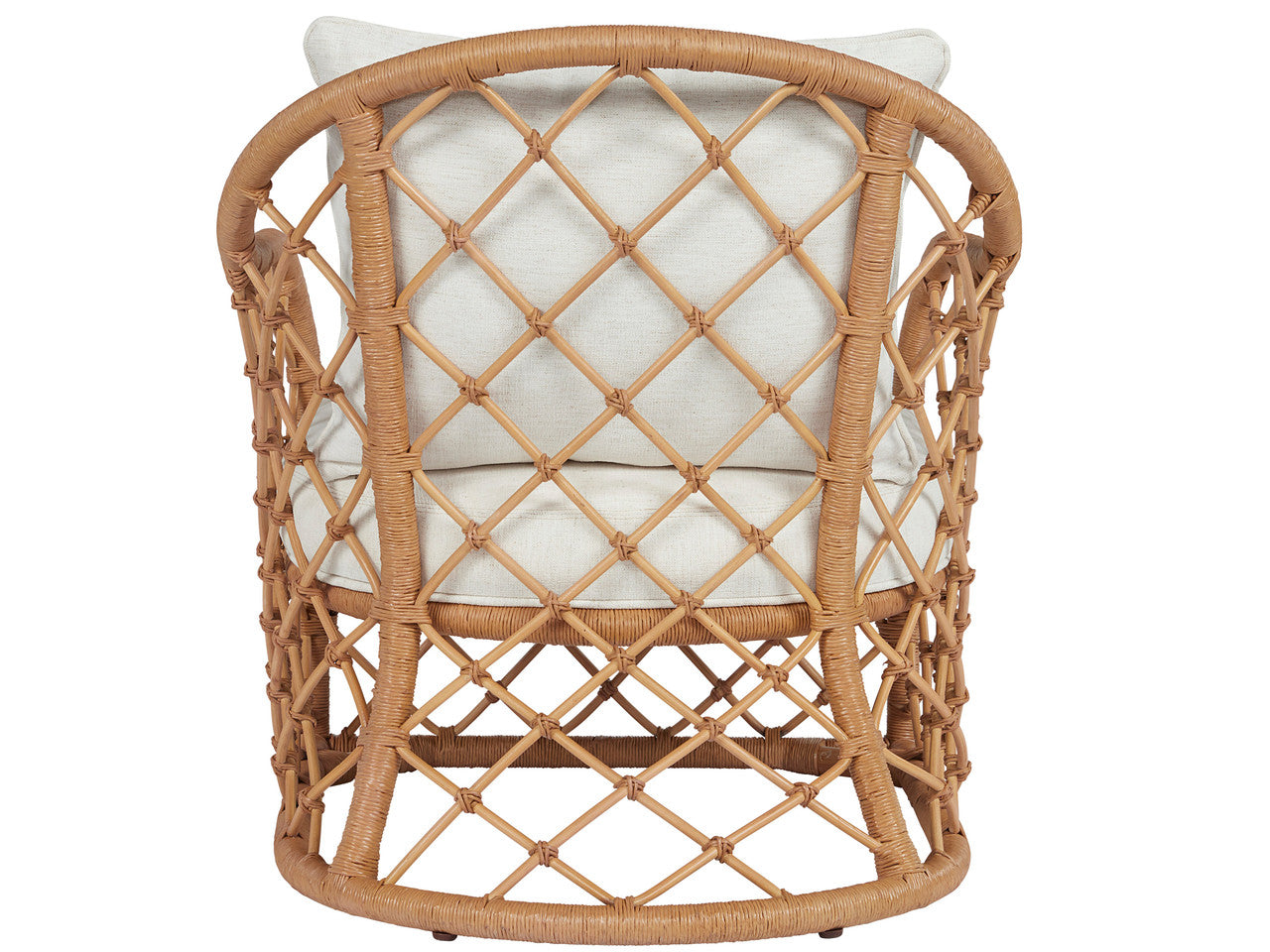 Miramar Nomad Snow/Natural Rattan Accent Chair - Ornate Home