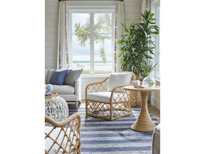 Miramar Nomad Snow/Natural Rattan Accent Chair - Ornate Home