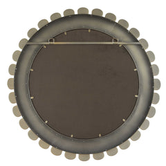 Miran White Glass Round Mirror - Ornate Home