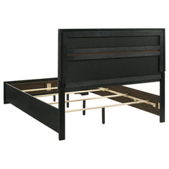 Miranda Black 4-piece Eastern King Bedroom Set with Panel Bed - Ornate Home