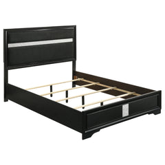 Miranda Black 4-piece Full Bedroom Set with Panel Bed - Ornate Home