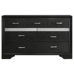 Miranda Black 4-piece Twin Bedroom Set with Panel Bed - Ornate Home