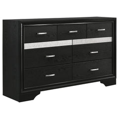 Miranda Black 5-piece Twin Bedroom Set with Panel Bed - Ornate Home
