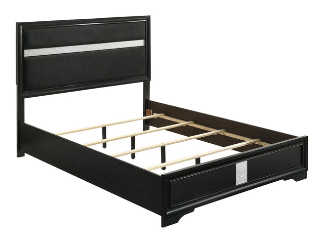 Miranda Black California King Panel Bed - Ornate Home