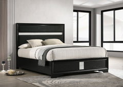 Miranda Black California King Panel Bed - Ornate Home