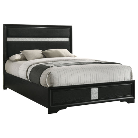 Miranda Black California King Panel Bed - Ornate Home