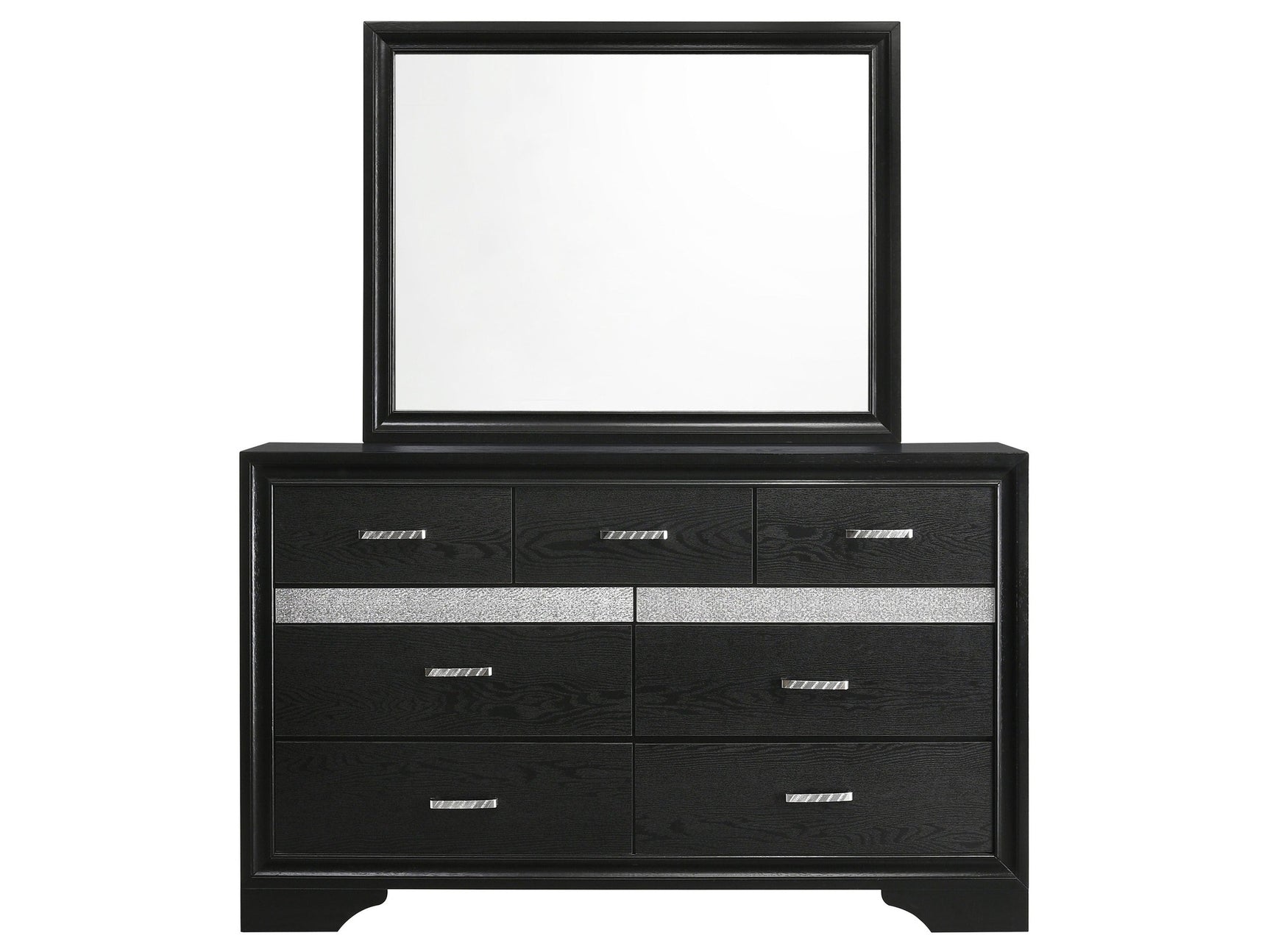 Miranda Black Dresser and Mirror - Ornate Home