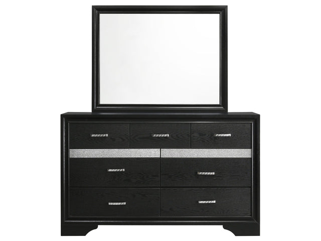 Miranda Black Dresser and Mirror - Ornate Home