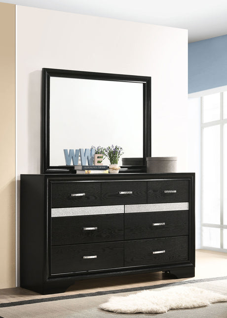 Miranda Black Dresser and Mirror - Ornate Home