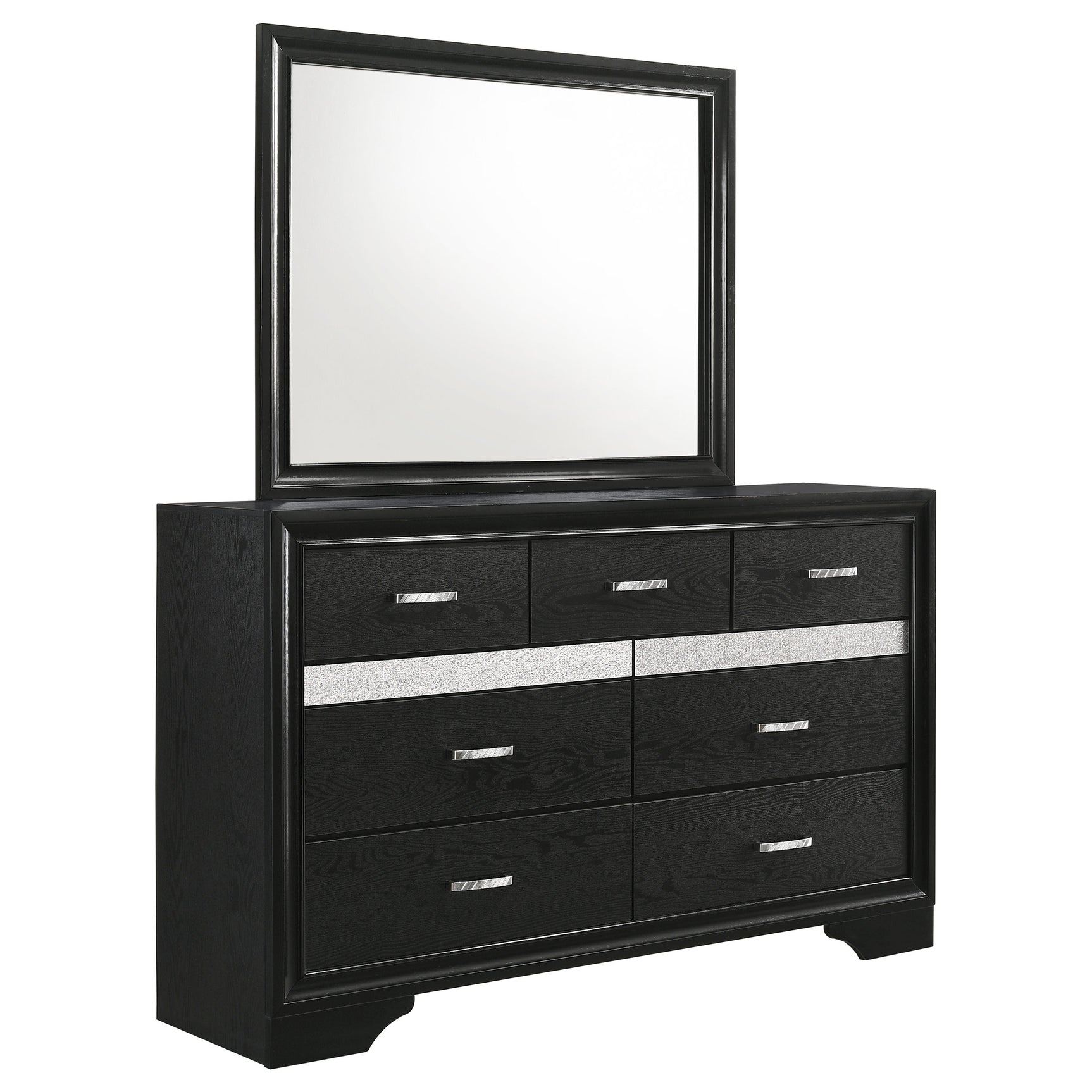 Miranda Black Dresser and Mirror - Ornate Home