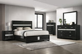 Miranda Black Full Panel Bed - Ornate Home