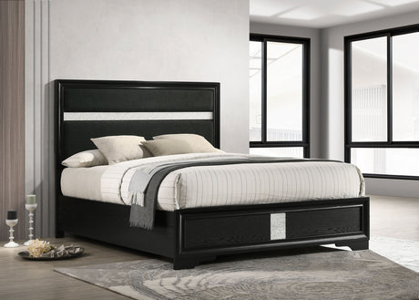 Miranda Black Queen Panel Bed - Ornate Home