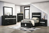 Miranda Black Twin Panel Bed - Ornate Home