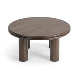 Miranda Cocoa Brown Round Coffee Table - Ornate Home