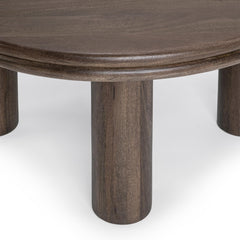 Miranda Cocoa Brown Round Coffee Table - Ornate Home