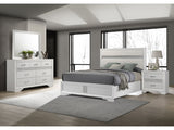 Miranda White 4-piece California King Bedroom Set with Panel Bed - Ornate Home