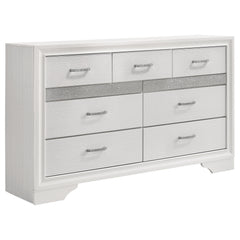 Miranda White 5-piece Queen Bedroom Set with Panel Bed - Ornate Home