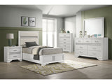 Miranda White 5-piece Twin Bedroom Set with Panel Bed - Ornate Home