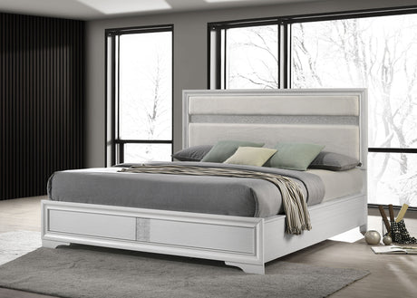 Miranda White California King Panel Bed - Ornate Home