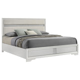Miranda White Eastern King Panel Bed - Ornate Home