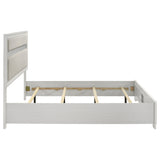 Miranda White Eastern King Panel Bed - Ornate Home
