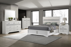 Miranda White Full Panel Bed - Ornate Home