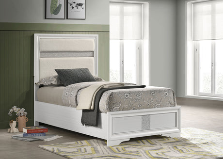Miranda White Twin Panel Bed - Ornate Home