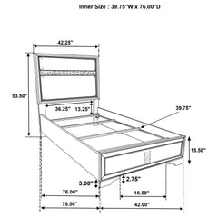 Miranda White Twin Panel Bed - Ornate Home