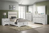 Miranda White Twin Panel Bed - Ornate Home