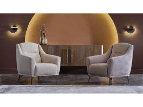 Mirante Beatto Cream Accent Chair - Ornate Home