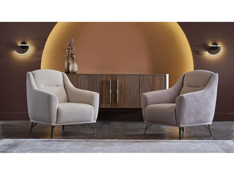 Mirante Beatto Cream Accent Chair - Ornate Home