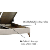 Mirante Luxe Cream Storage Bed - Ornate Home