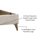 Mirante Luxe Cream Storage Bed - Ornate Home