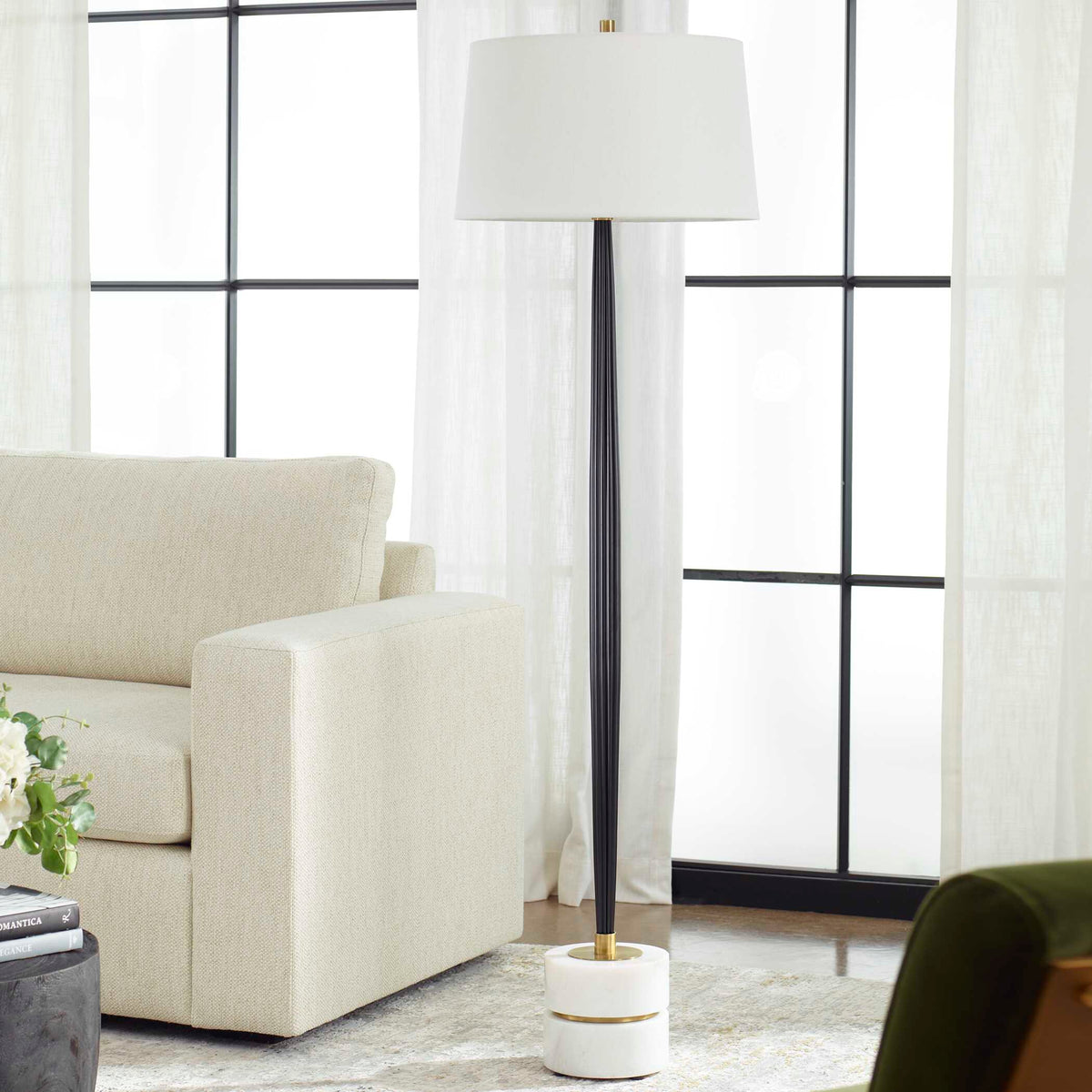 Miraz Black Iron Floor Lamp - Ornate Home
