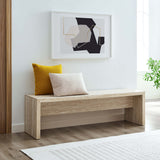 Mirella 62" Faux Travertine Long Bench - Ornate Home