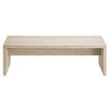 Mirella 62" Faux Travertine Long Bench - Ornate Home
