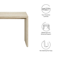 Mirella Faux Travertine Console Table - Ornate Home