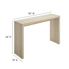 Mirella Faux Travertine Console Table - Ornate Home
