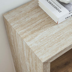 Mirella Faux Travertine Console Table - Ornate Home