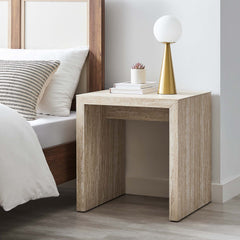 Mirella Faux Travertine Side Table - Ornate Home