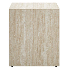Mirella Faux Travertine Side Table - Ornate Home